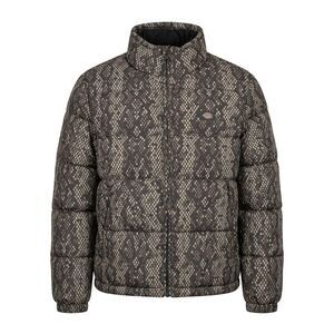 Dickies Camden Snakeskin Puffer Jacket Small Python Print Water Resistant NWOT
